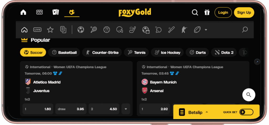 betting foxygold casino